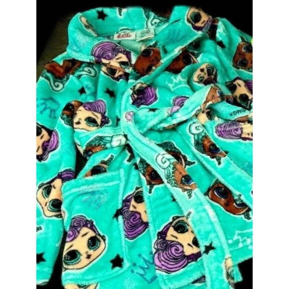 LOL Surprise Sleepwear Bundle Set Bathrobe Slippers GIRLS SIZE 6-6X LOT OF 2 NEW